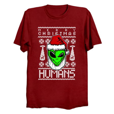 Alien Christmas Sweater Style - Ugly Christmas Sweater Themed Alien Design! tiny thumbnail