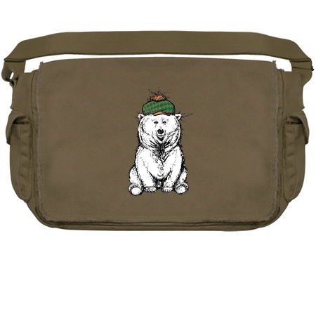 Adorable Fuzzy Bear with a Cute Golfer's Hat tiny thumbnail