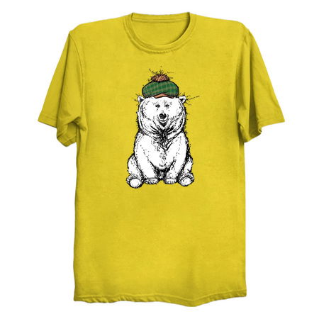 Adorable Fuzzy Bear with a Cute Golfer's Hat tiny thumbnail