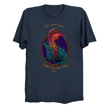 Art Nouveau Style Dragon with Latin Quote tiny thumbnail