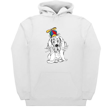 Adorable Droopy Basset Hound with a Spinner Hat tiny thumbnail