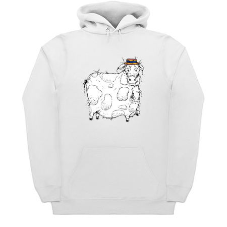 Adorable Plump Cow with a Precious Barbershop Hat tiny thumbnail