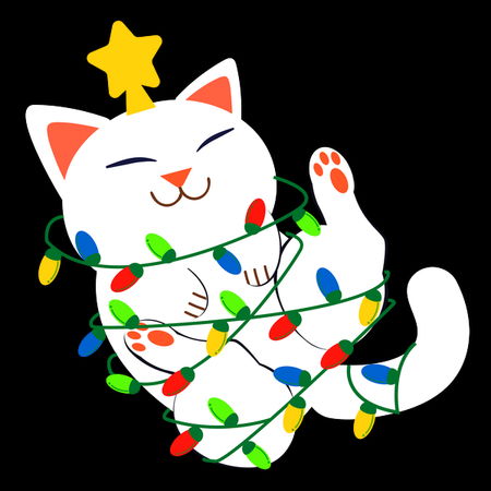 White Christmas Kitty Neatoshop