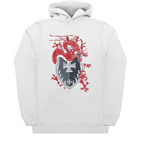 A dragon surrounding a heraldic shield tiny thumbnail