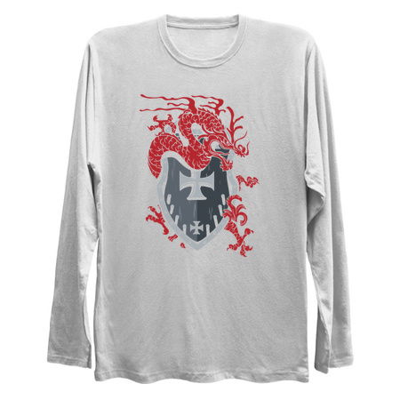 A dragon surrounding a heraldic shield tiny thumbnail