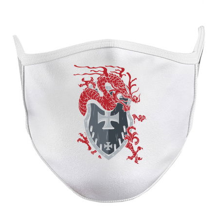 A dragon surrounding a heraldic shield tiny thumbnail