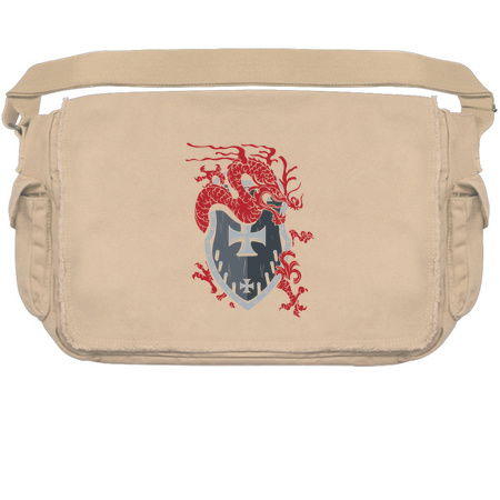 A dragon surrounding a heraldic shield tiny thumbnail