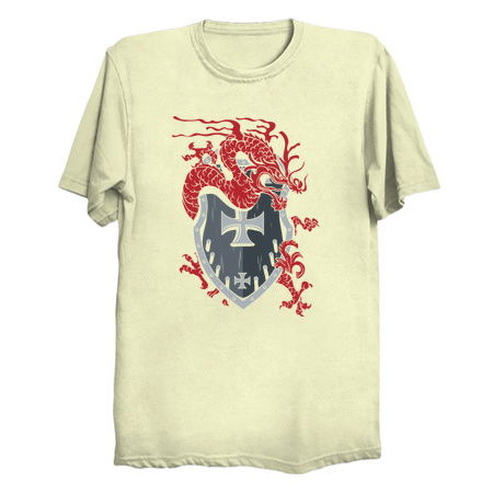 A dragon surrounding a heraldic shield tiny thumbnail