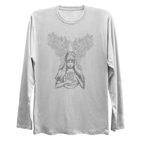 A girl holding fire on a floral background! tiny thumbnail