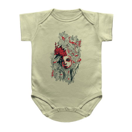 A girl’s face on a floral background! tiny thumbnail