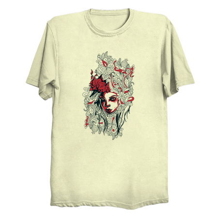 A girl’s face on a floral background! tiny thumbnail