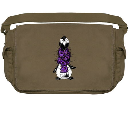 An Adorable Penguin with a Very Fuzzy Itchy Scarf tiny thumbnail