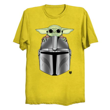 Mandalorian Grogu Baby Yoda Fishing Shirts for Men Star Wars Poling Skiff Large / Yellow