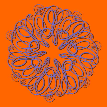 Script Mandala Hand Drawn Script Mandala - Purple! - NeatoShop