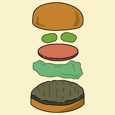 Deconstructed Burger - NeatoShop