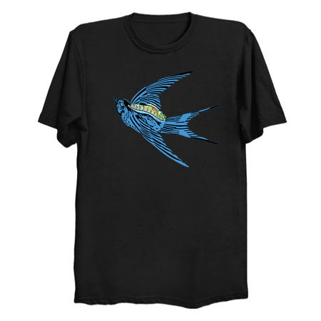 Birdland Beautiful original flying bird art tiny thumbnail