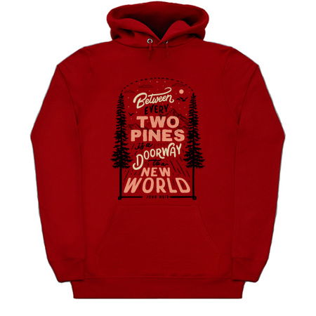 Between every two pines is a doorway to a new world. tiny thumbnail