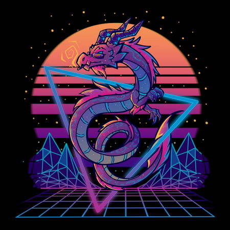 Retrowave Dragon Aesthetic Neatoshop