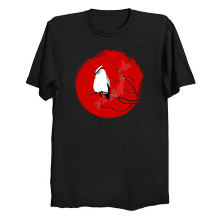 Japanese flag bird sparrow - NeatoShop