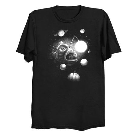 Cosmic Angler Fish (black and white version tiny thumbnail
