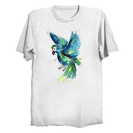 Blue Parrot Watercolor - NeatoShop